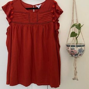 Crown and Ivy Pom Blouse Size 2XL